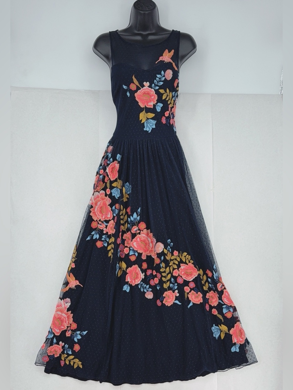 Sundance Avery embroidered lace maxi dress size 6